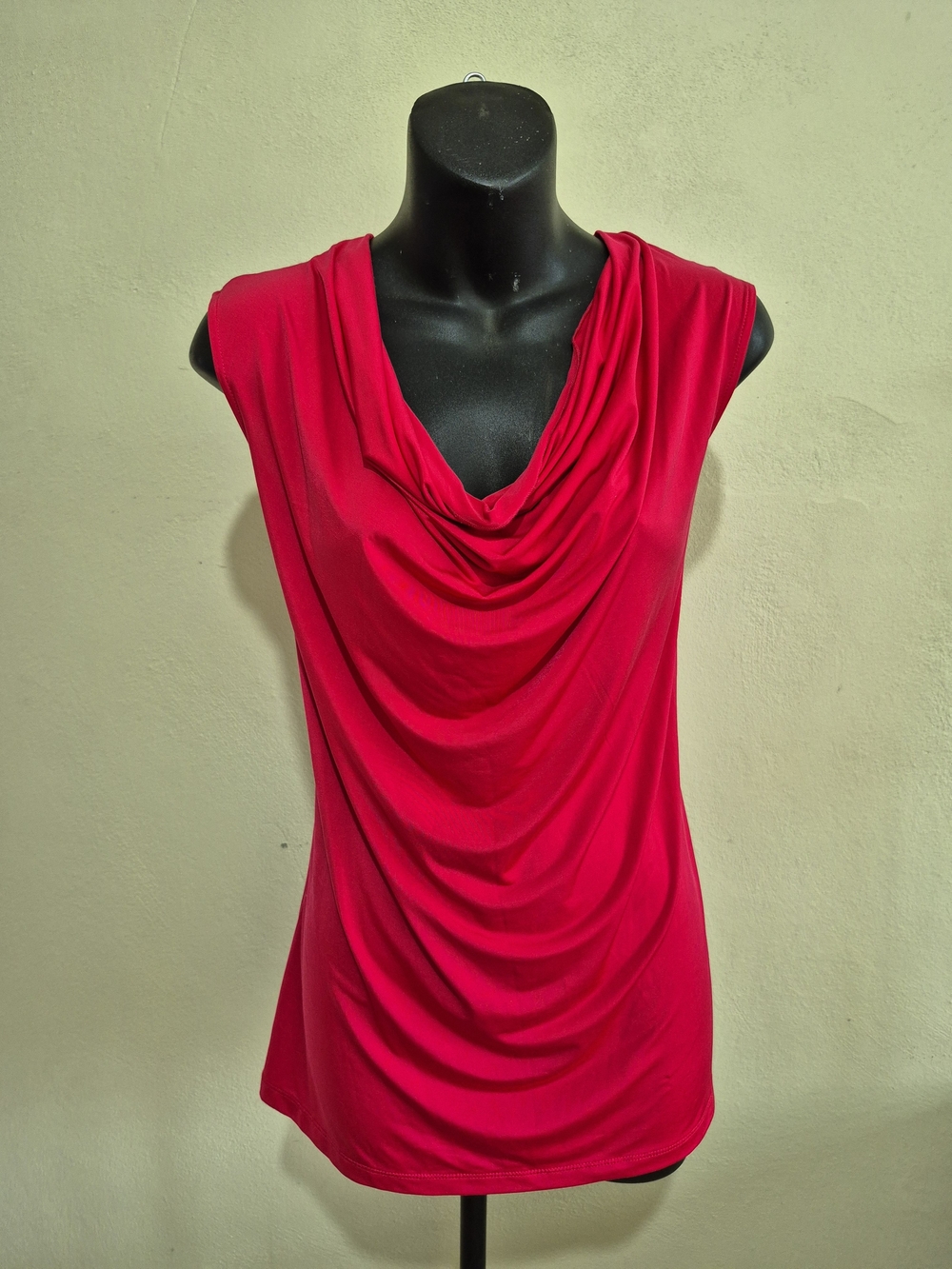 Women's Sleeveless Cowl Neck Top - Hot Pink Large - Picture 3 of 3